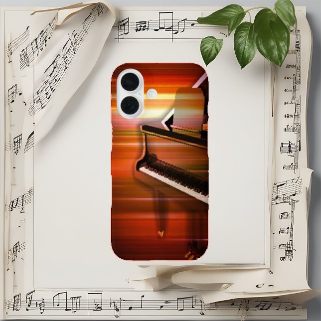 Coques Case-Mate iPhone Piano Art Abstrait - Gras Rouge & Noir (Créateur téléchargé)