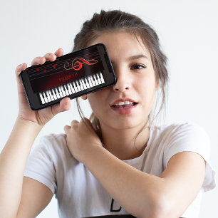 Case-Mate iPhone Case Piano Et Rouges Treble Clef