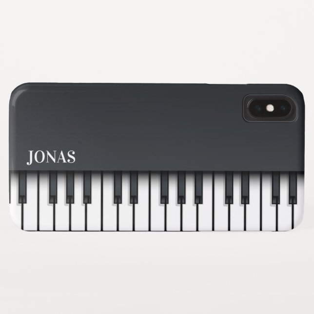 Coques Case-Mate iPhone Piano noir (Dos (Horizontal))