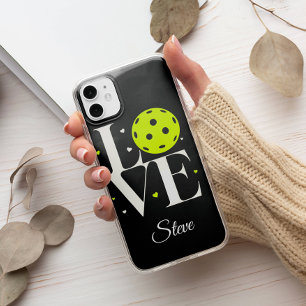 Coque Pour iPhone 14 Plus Pickleball blanc et vert   Parties scintillant noi