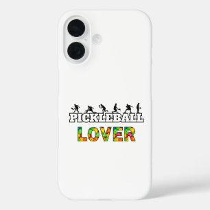 Coques iPhone 16 Pickleball Word Homme Silhouettes Lover Ball