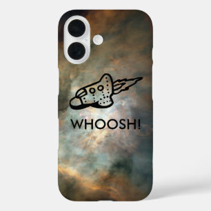 Coques iPhone 16 Pictogramme de fusées dans Nebula spatiale
