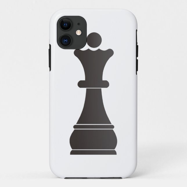 Coques Case-Mate iPhone Pièce d'échecs noire de reine (Dos)