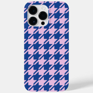 Coque Pour Pour iPhone 14 Pro Max Pied de fond rose+Motif bleu