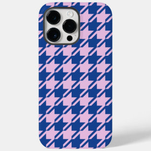 Coque Pour Pour iPhone 14 Pro Max Pied de fond rose+Motif bleu