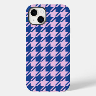 Coque Pour iPhone 14 Plus Pied de fond rose+Motif bleu