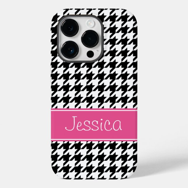 Coques Case-Mate iPhone Pied rose et noir Preppy Personnalisé (Verso)
