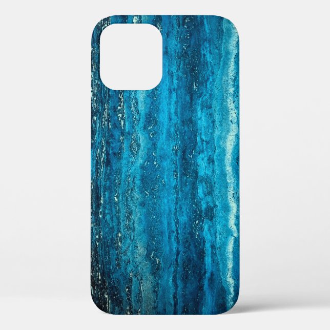 Coques Case-Mate iPhone Pierre de marbre bleu (Verso)