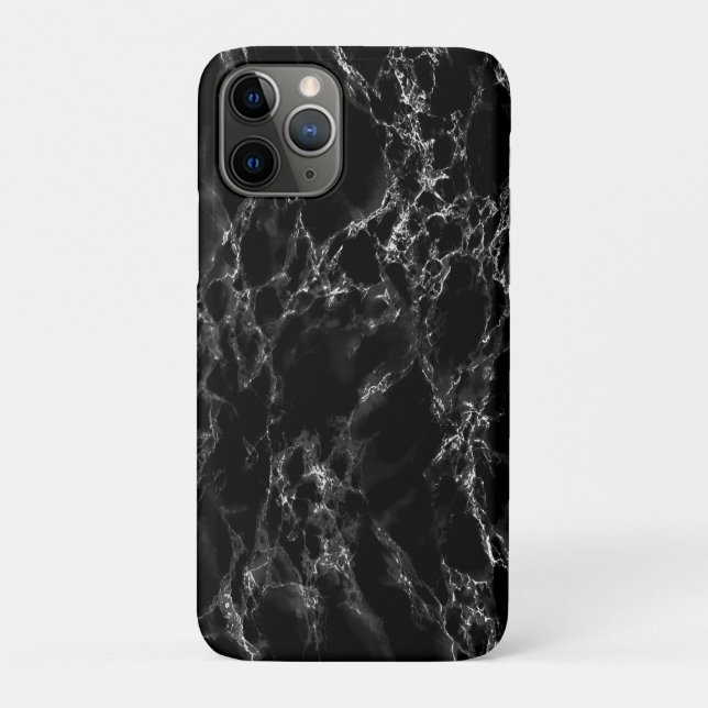 Coques Case-Mate iPhone Pierre de marbre noir tendance (Dos)