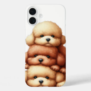 COQUES iPhone 16 PLUS PILE ADORABLE POODLE PUPPY CHIENS