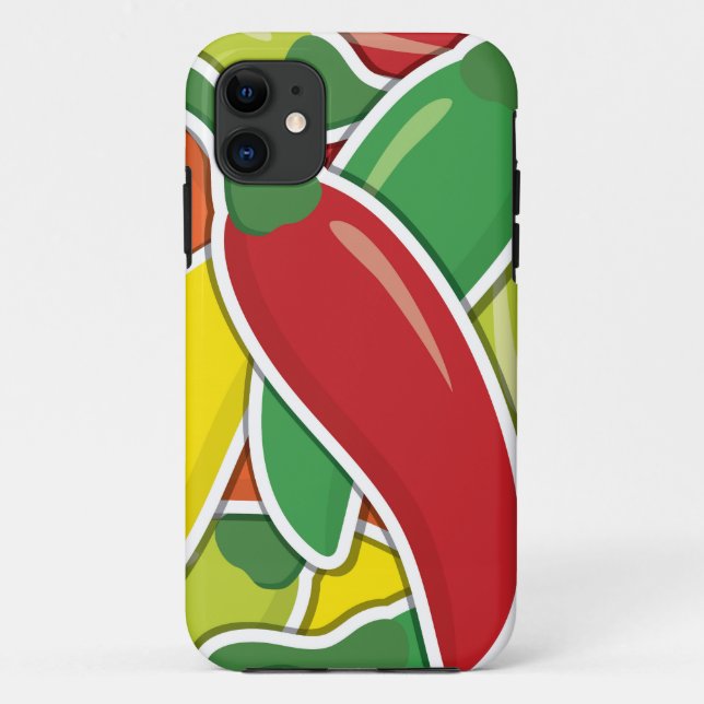 Coques Case-Mate iPhone Piments de piment mélangés Funky (Dos)