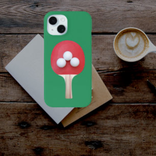 Coque Pour iPhone 15 Ping Pong Paddle et Balls