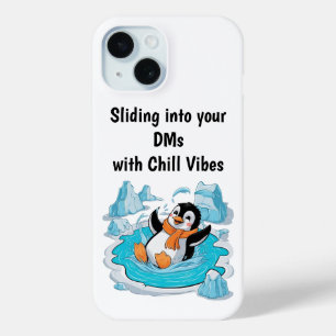 Coque Pour iPhone 15 Pingouin dans le boîtier de téléphone de glace