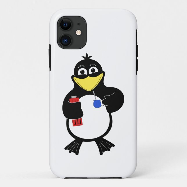 Coques Case-Mate iPhone Pingouin de dessin (Dos)