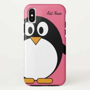 Coque Case-Mate Pour iPhone Pingouin mignon de bande dessinée - contact d'iPo