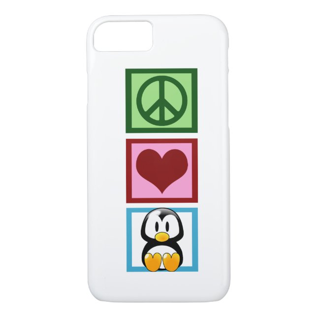 Coques Case-Mate iPhone Pingouins Peace Love (Dos)