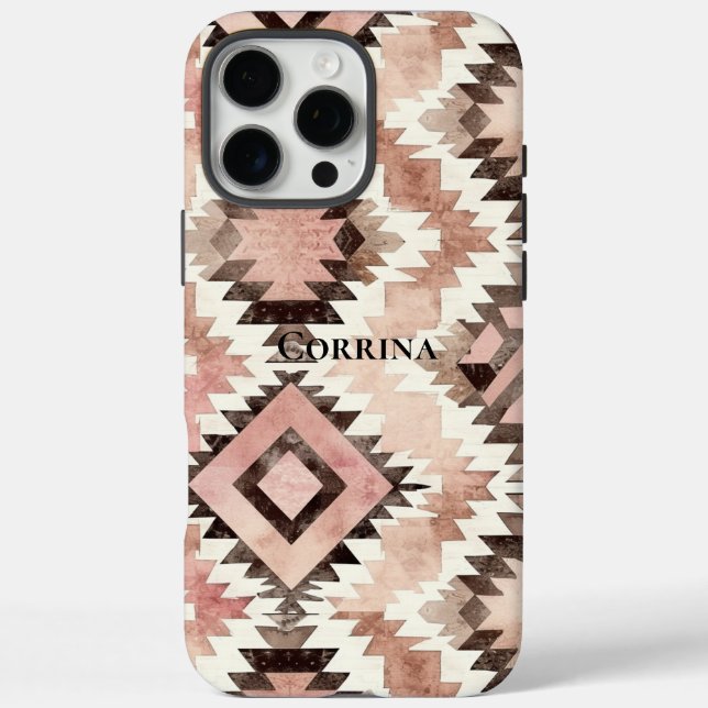 Coques Case-Mate iPhone Pink Brown Cowgirl Southwestern Tribal (Verso)