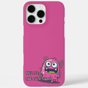 Coques iPhone 16 Pro Max Pink Cute Kawaii Ghost