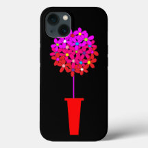 Pink Daisy Puff Topiary