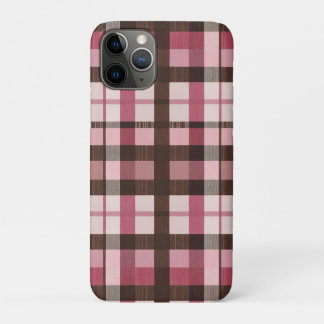 Case-Mate iPhone Case Pink et Brown Plaid Léger Distress
