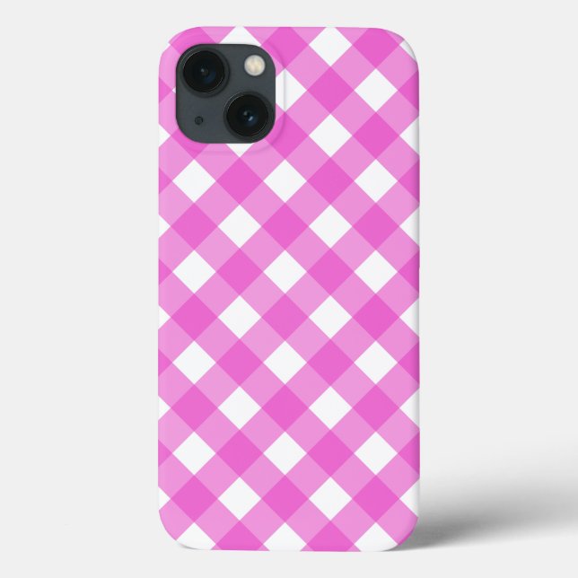 Coques Case-Mate iPhone Pink gingham Case-Mate iPhone case (Verso)