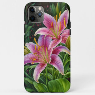 Case-Mate iPhone Case Pink Lily Flower Garden Art Téléphone