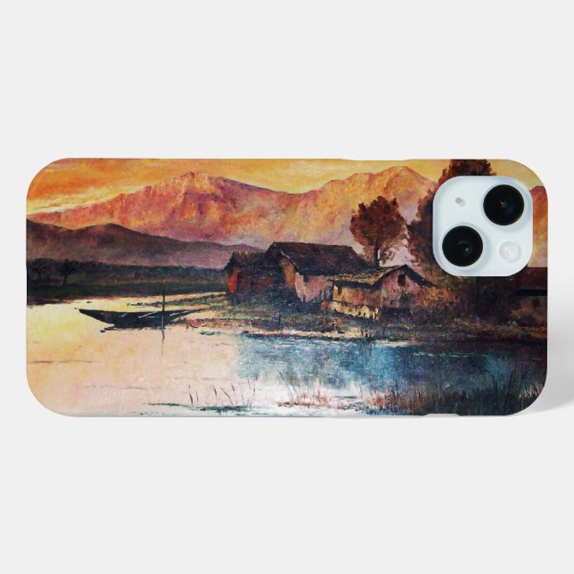 COQUES Case-Mate iPhone PINK MOUNTAINS LAC ALPINE SUNSET PAYSAGE (Verso (horizontal))