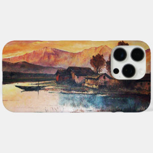 COQUES iPhone 16 PRO MAX PINK MOUNTAINS LAC ALPINE SUNSET PAYSAGE