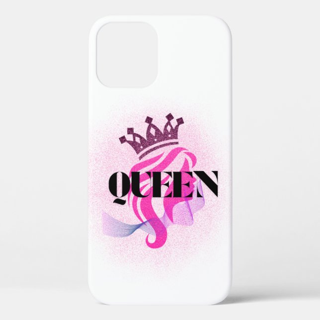 Coques Case-Mate iPhone Pink Queen Crown Design – Confident Feminine Power (Verso)