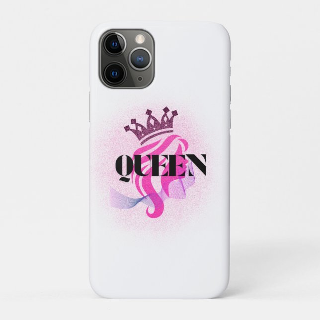 Coques Case-Mate iPhone Pink Queen Crown Design – Confident Feminine Power (Dos)