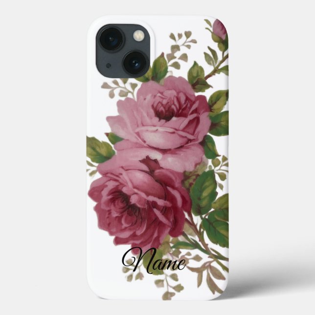 Coques Case-Mate iPhone Pink Rose Elegance  (Verso)