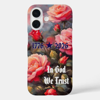 Coques iPhone 16 Pink Roses 250th Birthday iPhone / iPad case