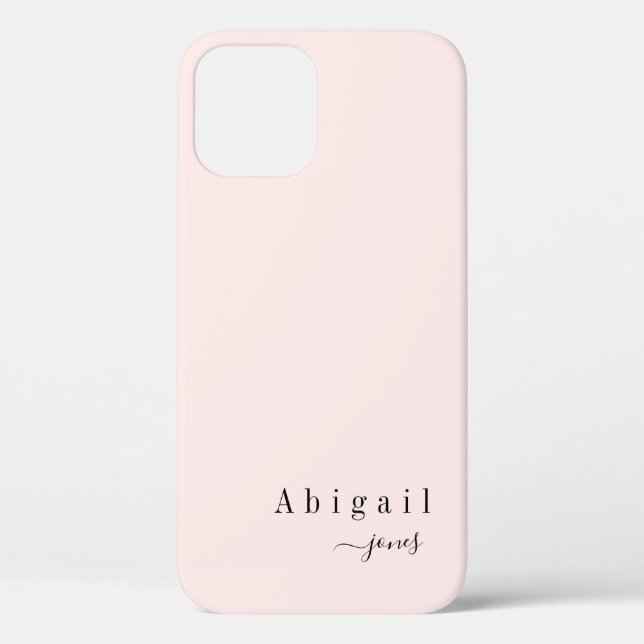 Coques Case-Mate iPhone Pink Simple Script Name élégant personnalisé (Verso)