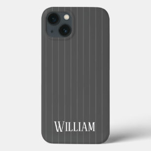 Case-Mate iPhone Case Pinstripes gris personnalisées Coque-coque iphone