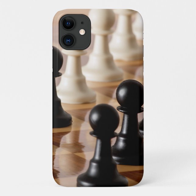 Coques Case-Mate iPhone Pions sur le tableau d'échecs (Dos)