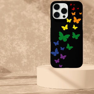 Coques iPhone 16 Pro Max Piste Arc-en-ciel Papillon LGBTQ