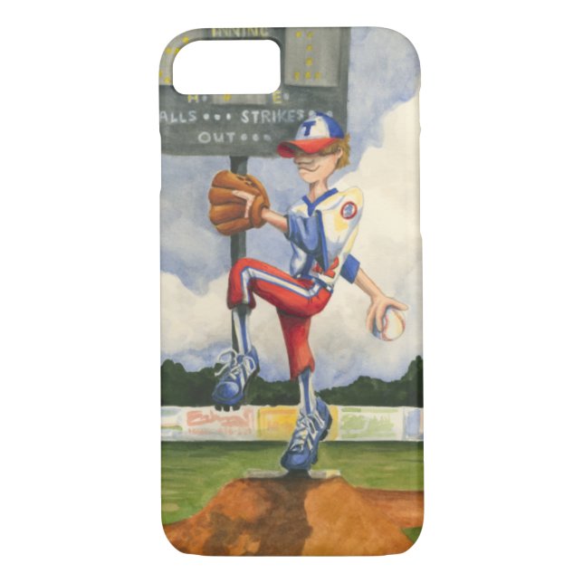 Coques Case-Mate iPhone Pitcher de baseball sur Mound par Jay Throckmorton (Dos)
