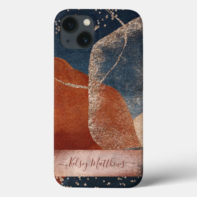 Coques Case-Mate iPhone PixDezines arrangement Abstrait H2 Rose Gold (Verso)
