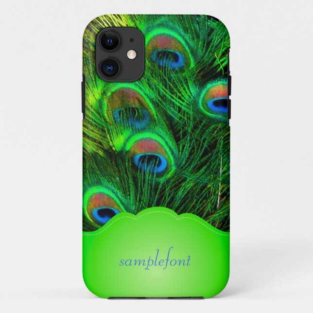 Coques Case-Mate iPhone PixDezines paon psychédélique (Dos)