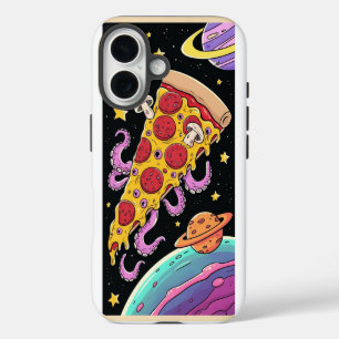 Coques iPhone 16 Pizza Cosmique Slice : aventure spatiale ironique