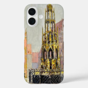 Coques iPhone 16 Place du Marché, Nuremberg, 1928 par Grant Wood