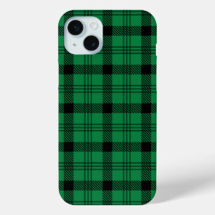 Coque iPhone 15 Mini Places douillettes vertes et noires