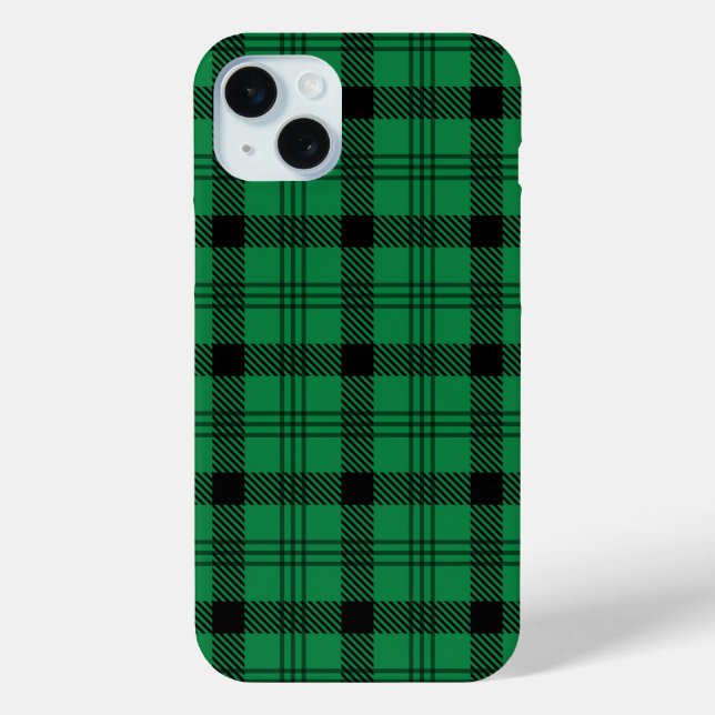 Coques Case-Mate iPhone Places douillettes vertes et noires (Verso)