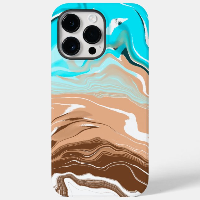 Coques Case-Mate iPhone Plage Abstraite Fluid Art (Verso)