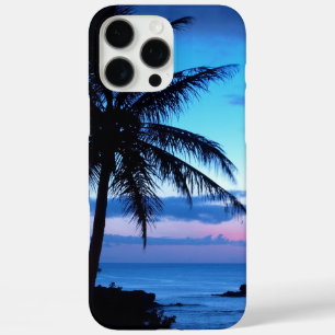 Coques iPhone 16 Pro Max Plage de l'île tropicale Océan bleu rose coucher d