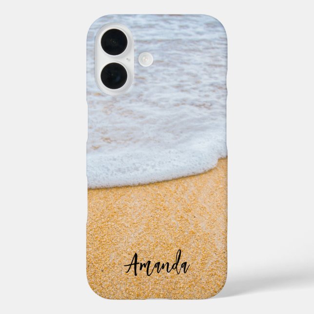 Coques Case-Mate iPhone Plage de sable avec Surf en mousse (Verso)
