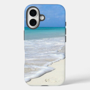 Coques iPhone 16 Plage de sable blanc Surf doux