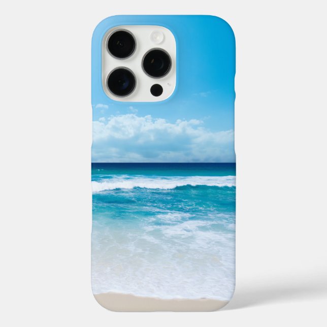 Coques Case-Mate iPhone Plage de sable tropicale moderne (Verso)