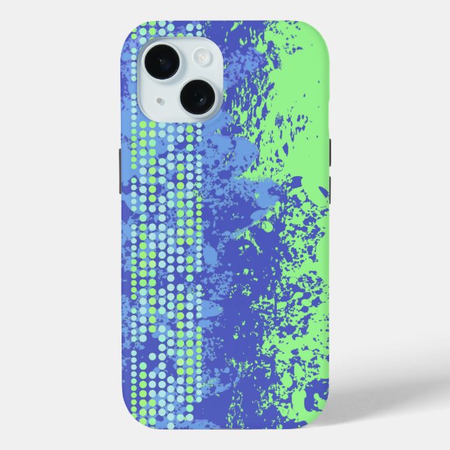 Coques Case-Mate iPhone Plage de surf abstrait bleu vert (Verso)