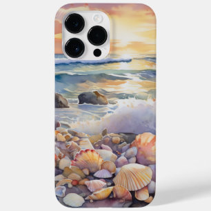 COQUE POUR POUR iPhone 14 PRO MAX PLAGE ENSOLEILLÉE AVEC BALEINES COLORÉES